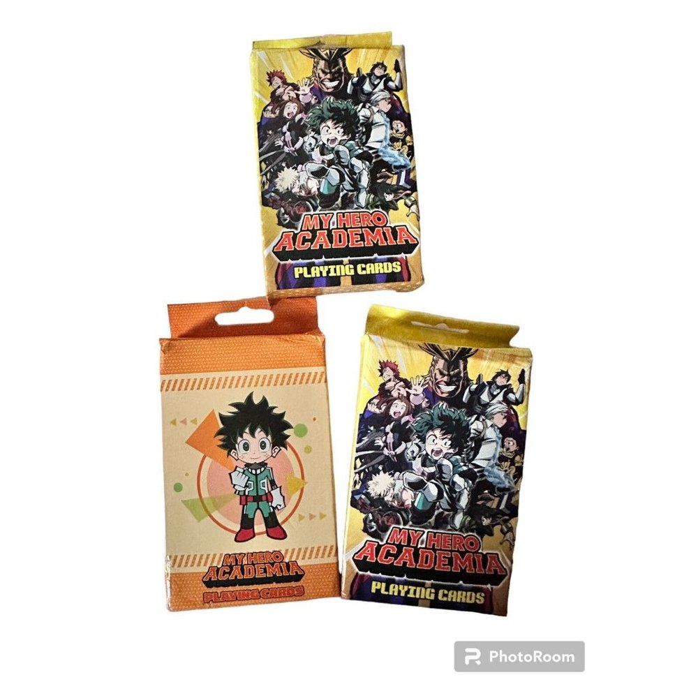 Lot Of‎ 3 My Hero Academia Playing Cards Decks Anime Funimation